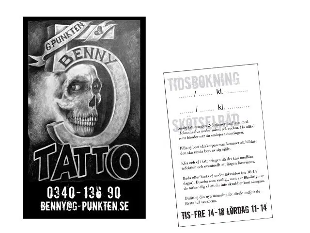 Visitkort – Benny Tattoo, G-punkten