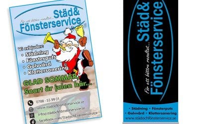 Annons & Rollup till Städ och Fönsterservice Nybro