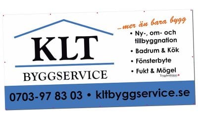 Byggbanderoll till KLT Byggservice