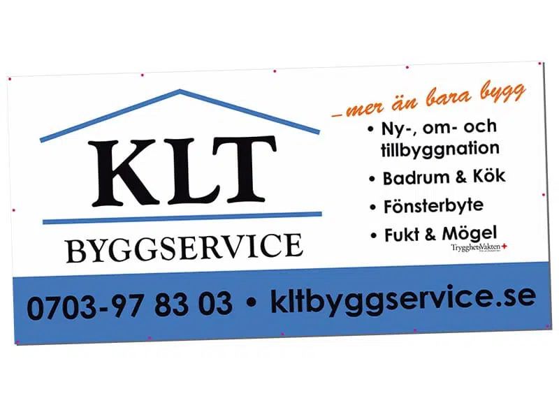 ByggBanderoll - KLT Byggservice
