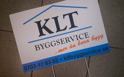 Byggplatsskyltar till KLT Byggservice