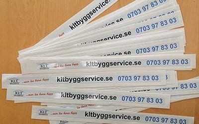 Dekaler för nummerplåt till KLT Byggservice