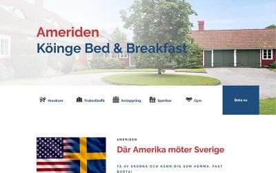 Hemsida till Ameriden Köinge Bed and Breakfast
