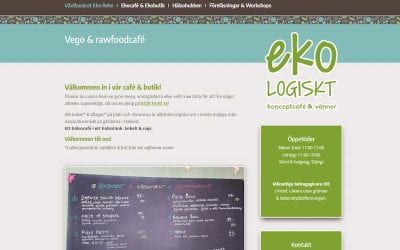 Hemsida till Eko-logiskt konceptcafé & butik i Falkenberg