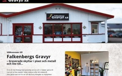 Hemsida till Falkenbergs Gravyr