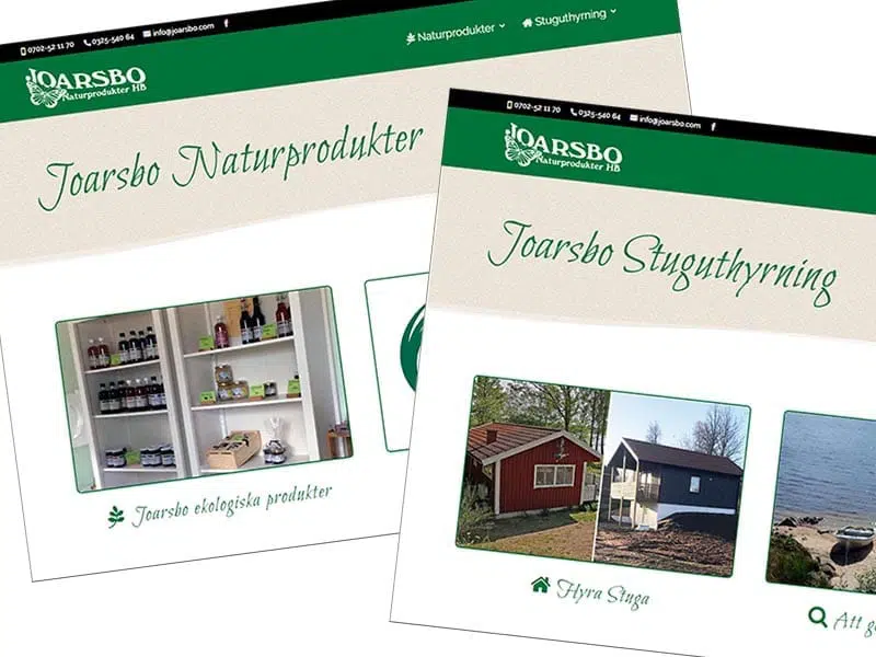 Hemsida - Joarsbo Naturprodukter & Stuguthyrning
