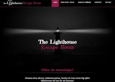 Hemsida – The Lighthouse Escape Room, Ullared