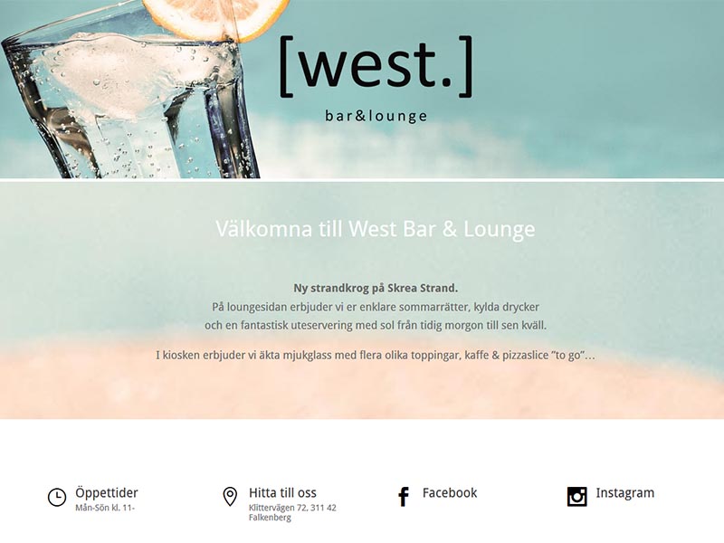Hemsida - West Bar & Lounge