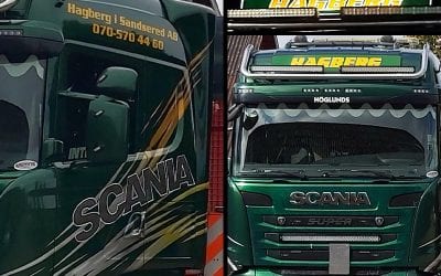 Lastbilsdekor till Hagbergs i Sandsered
