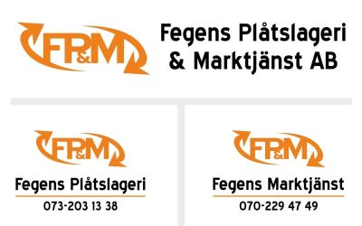 Loggor till Fegens Plåtslageri & Marktjänst