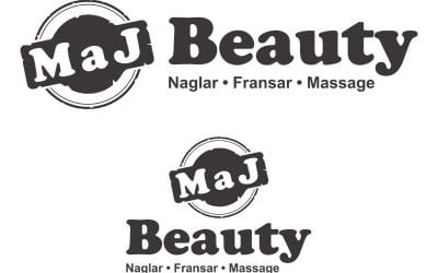 Logotyp till MaJ Beauty – Naglar, Fransar & Massage i Ätran