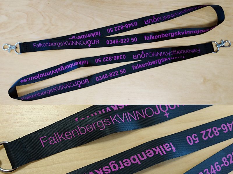 Logoband / Nyckelband – Falkenbergs Kvinnojour