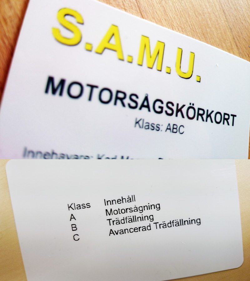 Motorsågskörkort – S.A.M.U.