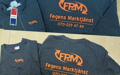 Profiltröjor med tryck till Fegens Marktjänst