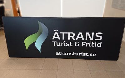 Skylt till Ätrans Turist & Fritid