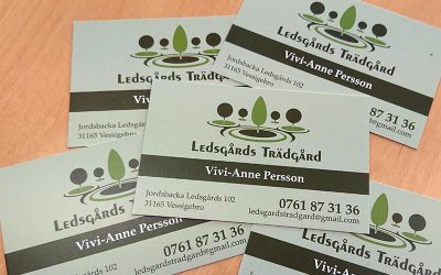 Visitkort till Ledsgårds Trädgård
